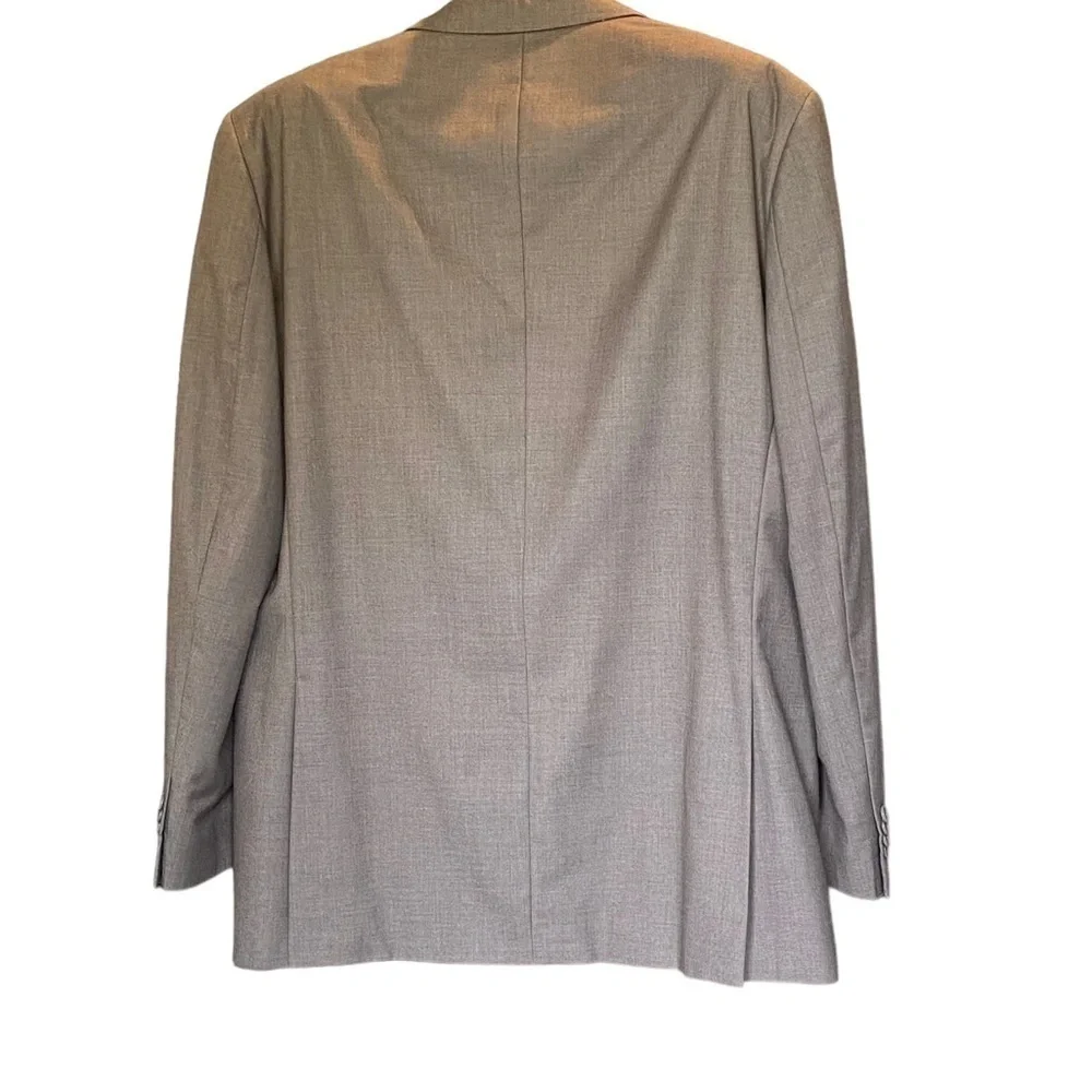 DEMANTIE Italy Men's size 46 long Gray Blazer Jacket Sport coat hand tailored